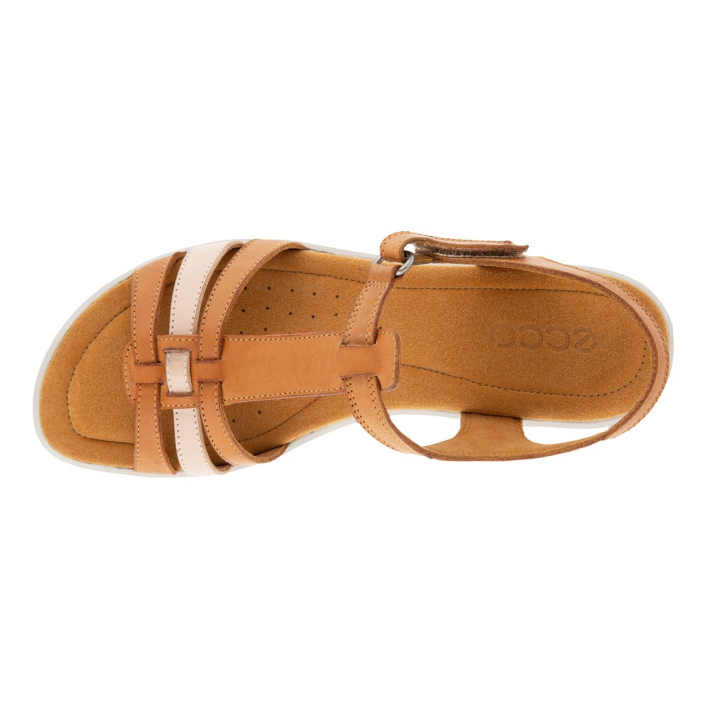 ECCO Womens Sandals Orange - Finola T-Bar Strap - MAX-835712